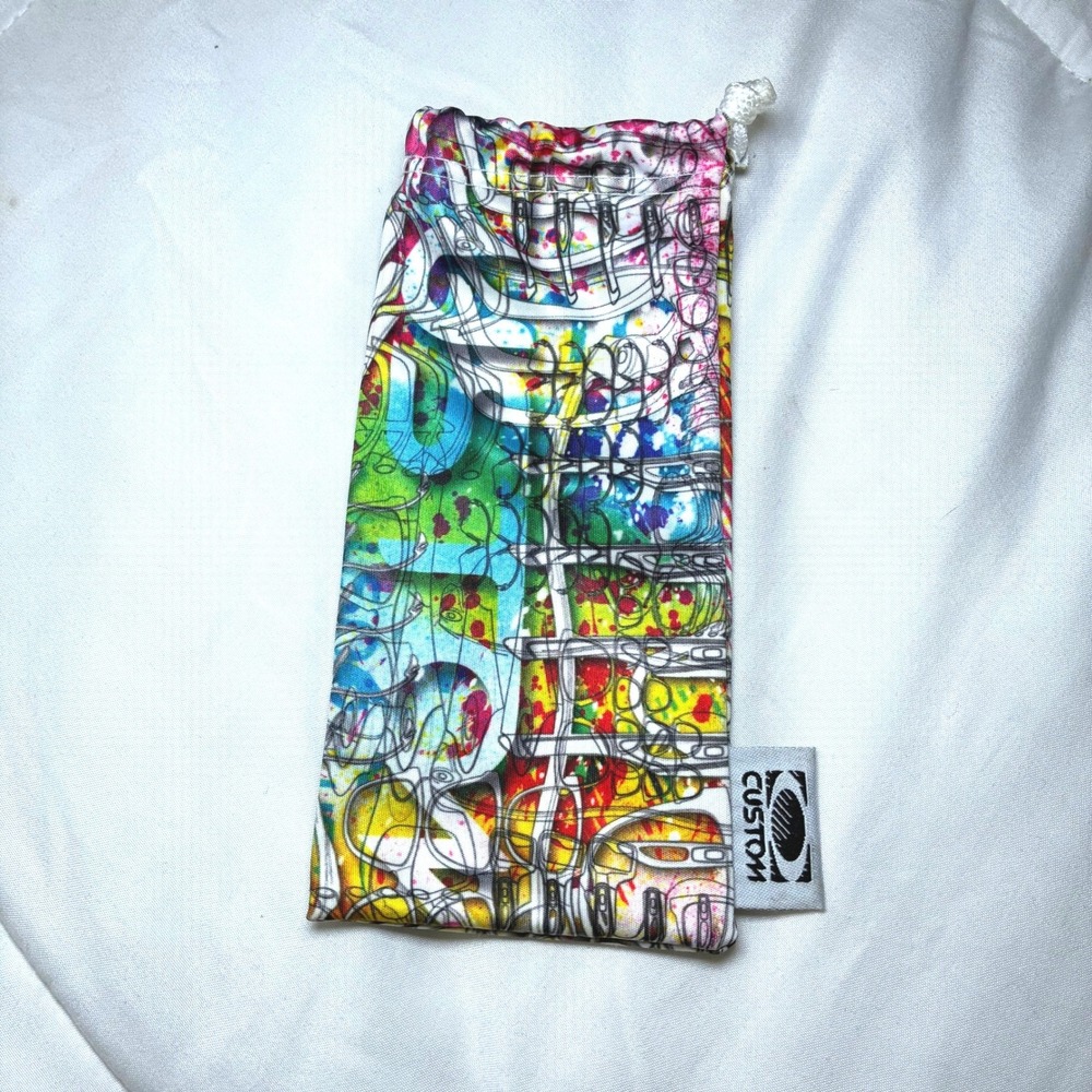 Oakley Duster Bag Micro Multicolor Micro Fiber Cleaning Pouch Graffiti Abstract
